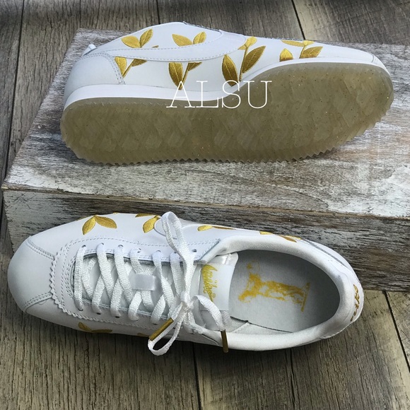 NWT Classic Cortez White Metallic Gold W AUTHENTIC - Picture 5 of 8